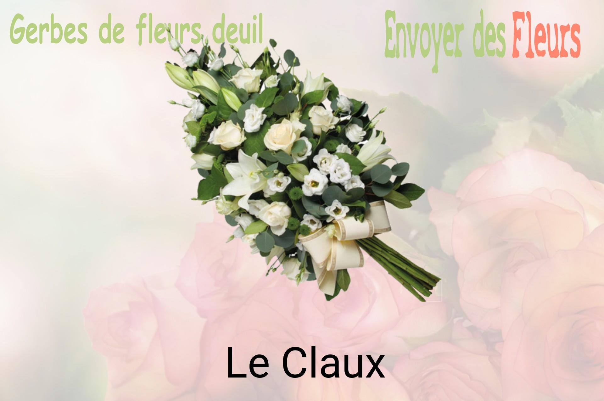 Gerbe de fleurs de deuil livrée à Le Claux